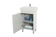 White High gloss painting PVC  Vanity with Ceramic Top - FIL Kitchen Bathroom