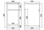 LAUNDRY CABINET AND TUB 454MM WHITE FIL Kitchen Bathroom