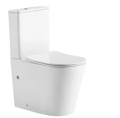 ATTICA GAIA WASHLET W/ REMOTE CONTROL AND INSPIRE RADIANT RIMLESS BTW TOILET PACKAGE D-SHAPE GLOSS WHITE
