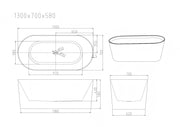 ISEO Freestanding Bathtub - Gloss White mercioaustralia