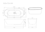 ISEO Freestanding Bathtub - Gloss White mercioaustralia
