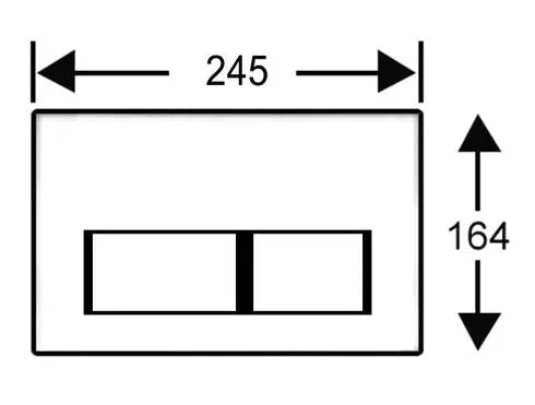DUAL FLUSH PLATE SQUARE BLACK FIL Kitchen Bathroom