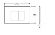 Mercio R&T Square Flush Plate - Chrome mercioaustralia