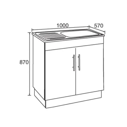 Single Bowl Laundry Tub with Drainer Roma