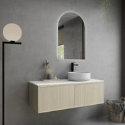 BELLEVUE COASTAL WALL HUNG VANITY OAK 900MM/1200MM FIL Kitchen Bathroom