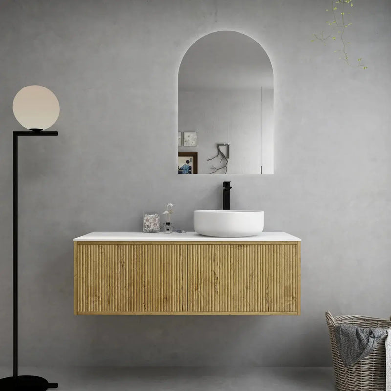 Bellevue Wall Hung Vanity Prime Oak 900mm/1200mm/1500mm - FIL Kitchen Bathroom