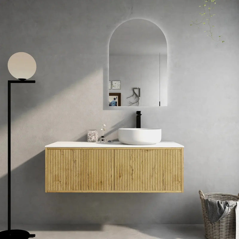 Bellevue Wall Hung Vanity Prime Oak 900mm/1200mm/1500mm - FIL Kitchen Bathroom