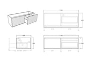 Bellevue Wall Hung Vanity Prime Oak 900mm/1200mm/1500mm - FIL Kitchen Bathroom