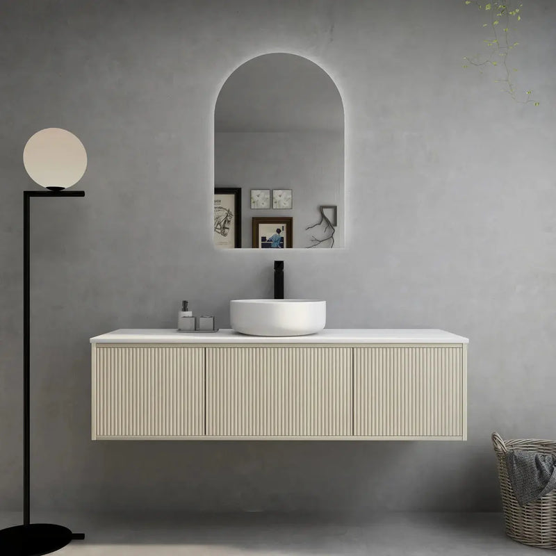 BELLEVUE COASTAL OAK WALL HUNG VANITY 1500MM CETO