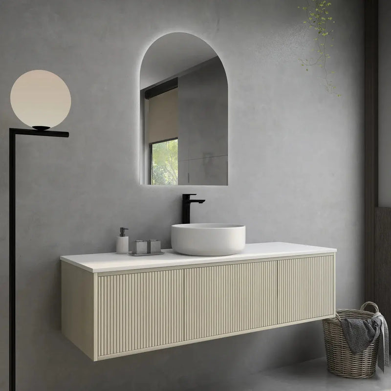BELLEVUE COASTAL OAK WALL HUNG VANITY 1500MM CETO