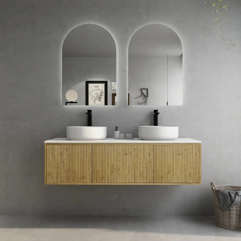 Bellevue Wall Hung Vanity Prime Oak 900mm/1200mm/1500mm - FIL Kitchen Bathroom
