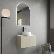 Slim Wall Hung Vanity Coastal Oak 600mm/750mm/1500mm (390mmDEEPTH ) CETO