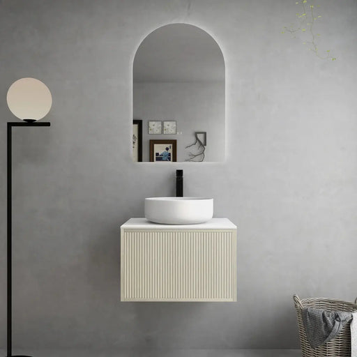 BELLEVUE COASTAL WALL HUNG VANITY OAK 600MM/750MM CETO