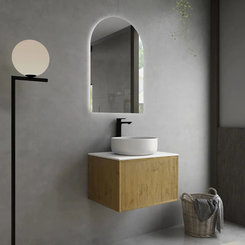 Bellevue Wall Hung Vanity Prime Oak 600mm/750mm - FIL Kitchen Bathroom