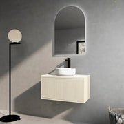 Slim Wall Hung Vanity Coastal Oak 600mm/750mm/1500mm (390mmDEEPTH ) CETO