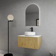 Bellevue Ensuite Slim Wall Hung Vanity Prime Oak 590X386X380mm/740X386X380mm/1500X386X380mm - FIL Kitchen Bathroom