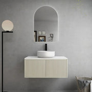 BELLEVUE COASTAL WALL HUNG VANITY OAK 900MM/1200MM FIL Kitchen Bathroom