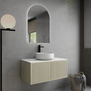BELLEVUE COASTAL WALL HUNG VANITY OAK 900MM/1200MM FIL Kitchen Bathroom