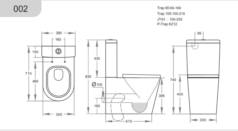 Avery KDK002 Boxrim Toilet Suite - FIL Kitchen Bathroom