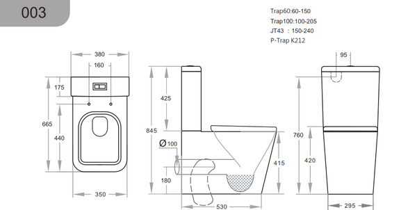 Qubist KDK003 Toilet Suite