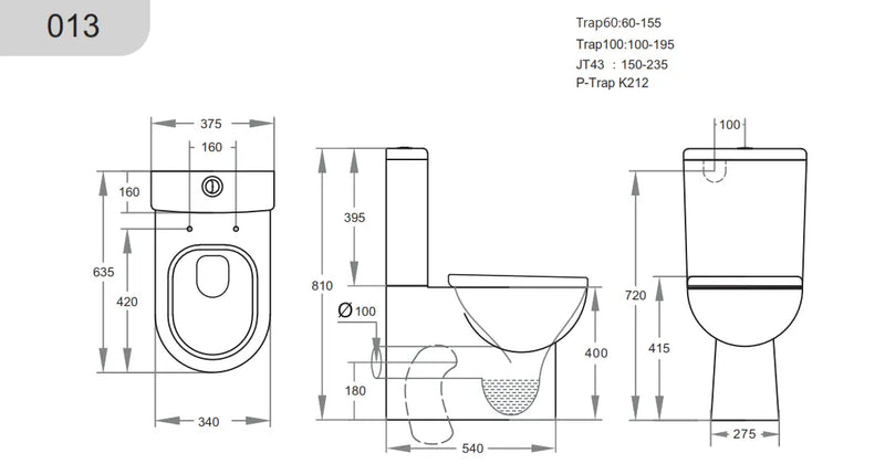 Rio KDK013 Toilet Suite - FIL Kitchen Bathroom