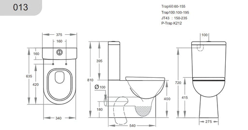Rio KDK013 Toilet Suite - FIL Kitchen Bathroom