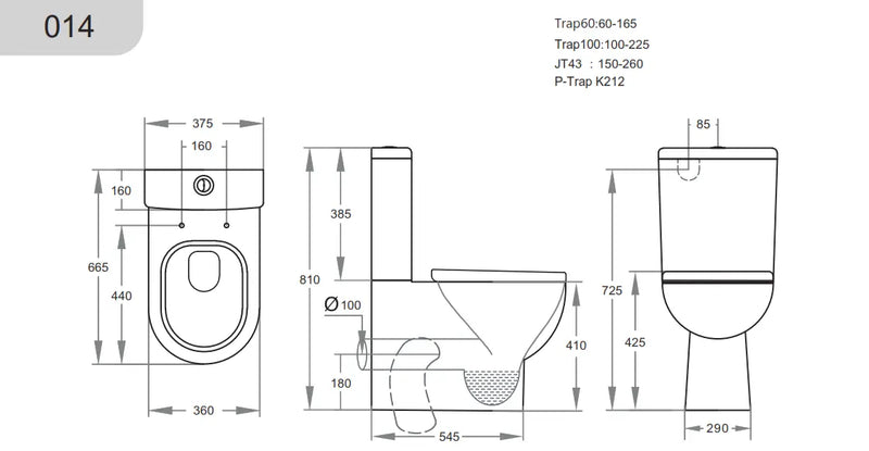 Mercury KDK014 Toilet Suite - FIL Kitchen Bathroom