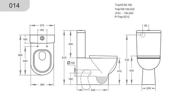 Mercury KDK014 Toilet Suite