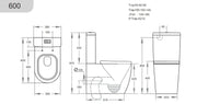 Avis KDK600 Rimless Compact Toilet Suite - FIL Kitchen Bathroom
