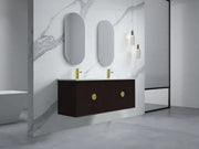 Kingo Fluted Wall Hung Vanity Matte Black  1200mm/1500mm - FIL Kitchen Bathroom