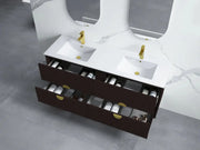 Kingo Fluted Wall Hung Vanity Matte Black  1200mm/1500mm - FIL Kitchen Bathroom