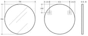 Luna Aluminum Framed Mirror (600/700/800) POSEIDON