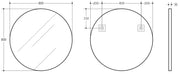 Luna Aluminum Framed Mirror (600/700/800) POSEIDON