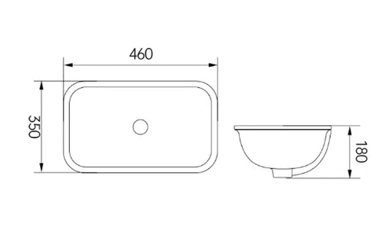 KLIFF Fine Ceramic Under Counter Basin LK-KU460/KU535/KU585
