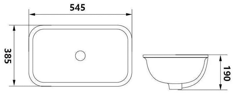 KLIFF Fine Ceramic Under Counter Basin LK-KU460/KU535/KU585