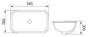 KLIFF Fine Ceramic Under Counter Basin Lukka