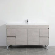 Nova Poly Wood Freestanding Vanity-Concrete Grey (1200mm) - FIL Kitchen Bathroom