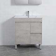 Nova Poly Wood Freestanding Vanity-Concrete Grey (750mm/900mm) - FIL Kitchen Bathroom