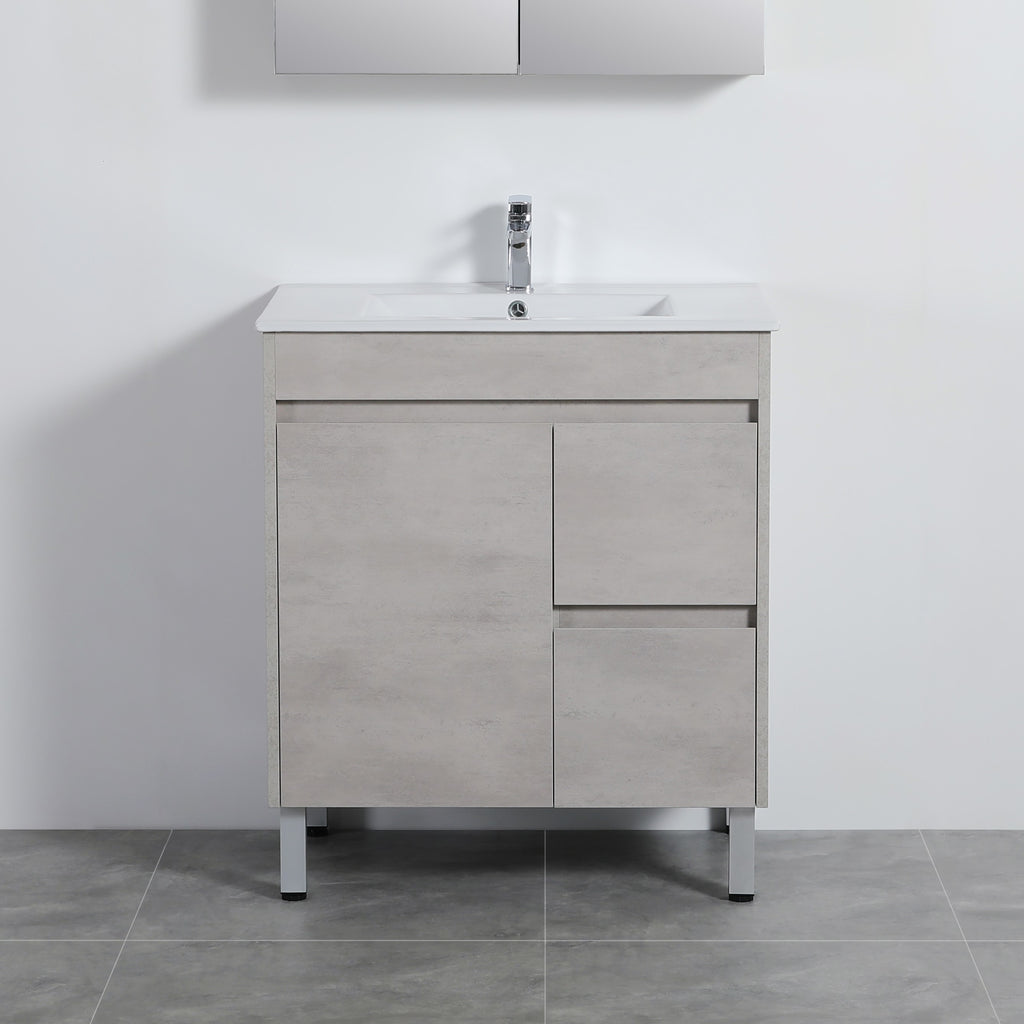 Nova Poly Wood Freestanding Vanity-Concrete Grey (750mm/900mm)