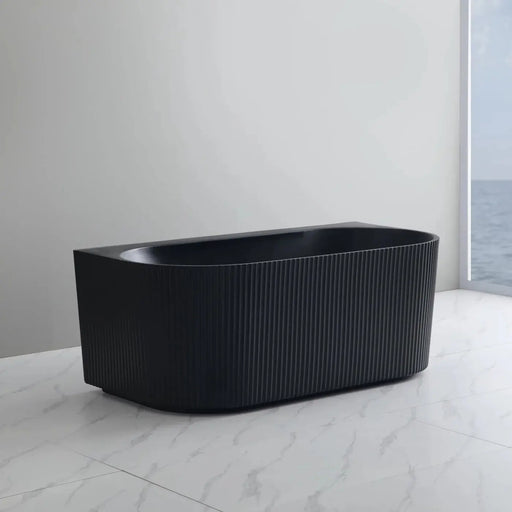 Bari Back to Wall FreeStanding Bathtub Matte Black 1500mm/1700mm - FIL Kitchen Bathroom