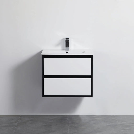 MATTE WHITE AND MATTE BLACK PVC WALL HUNG VANITY 600/750/900/1200/1500mm POSEIDON