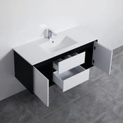 MATTE WHITE AND MATTE BLACK PVC WALL HUNG VANITY 600/750/900/1200/1500mm POSEIDON