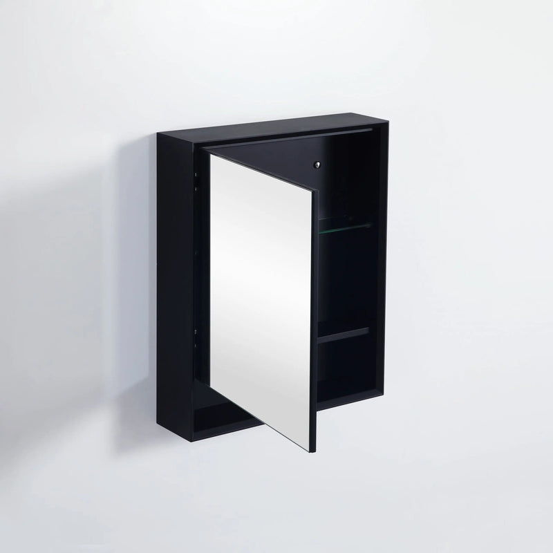 MATTE BLACK SHAVING CABINET 600MM FIL Kitchen Bathroom