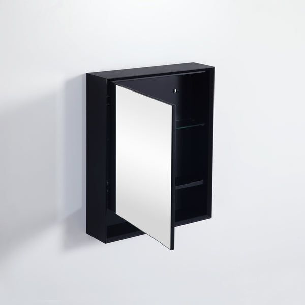 MATTE BLACK SHAVING CABINET 600MM