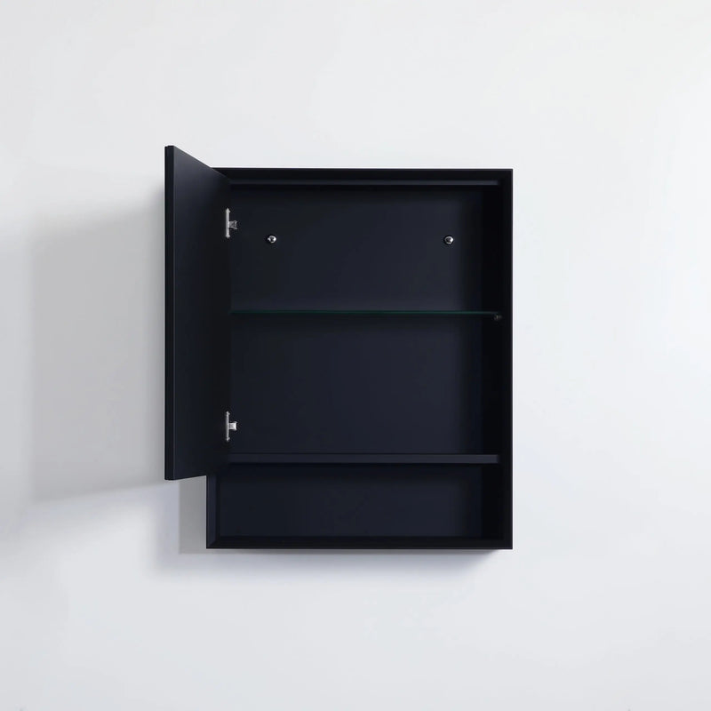 MATTE BLACK SHAVING CABINET 600MM FIL Kitchen Bathroom