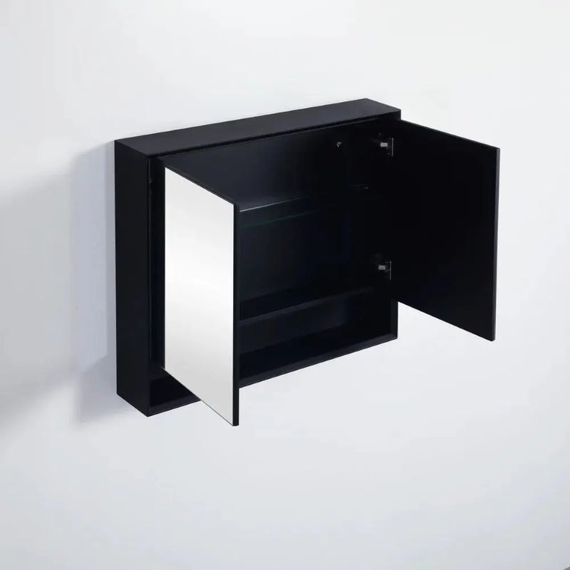 MATTE BLACK SHAVING CABINET 750MM/900MM FIL Kitchen Bathroom