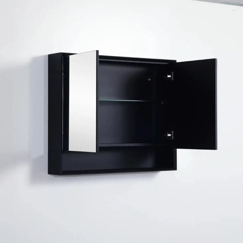 MATTE BLACK SHAVING CABINET 750MM/900MM FIL Kitchen Bathroom