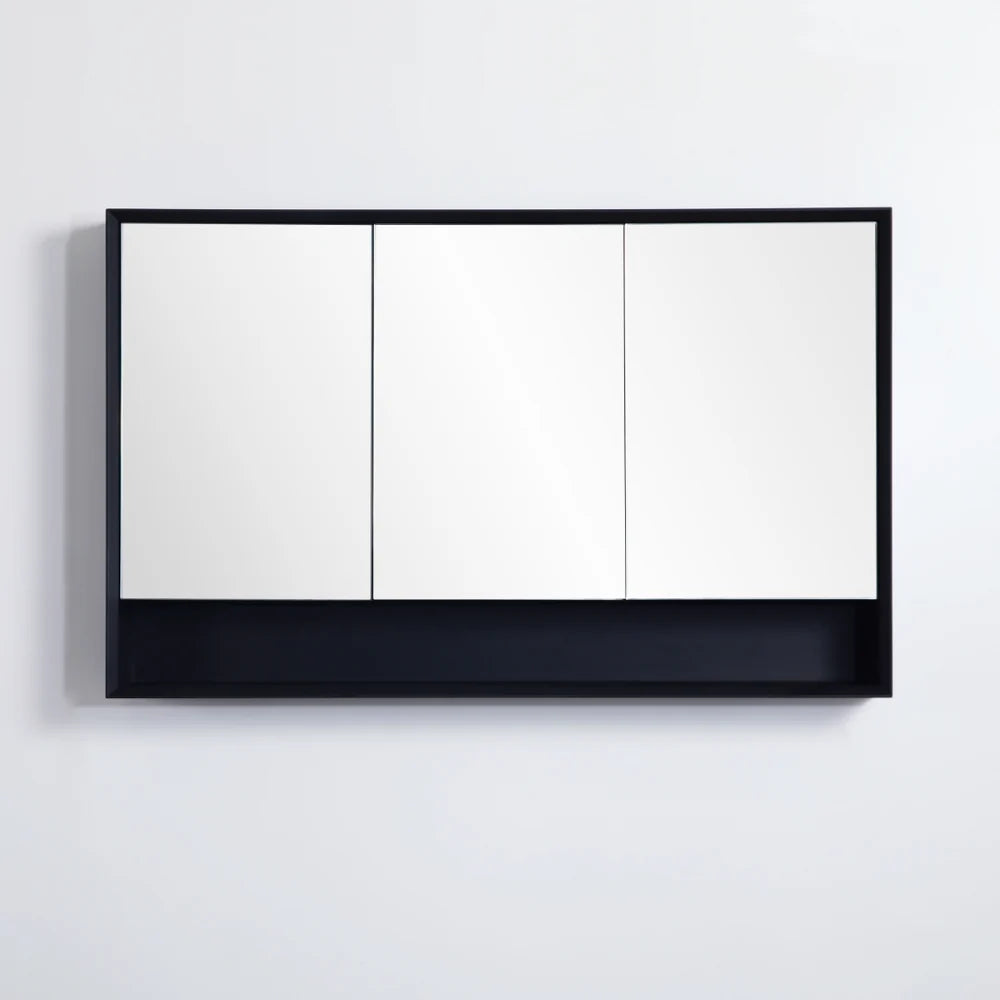 MATTE BLACK SHAVING CABINET 1200MM