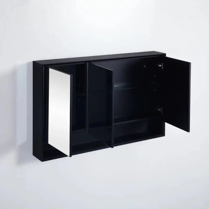 MATTE BLACK SHAVING CABINET 1200MM FIL Kitchen Bathroom