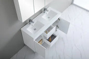 Poseidon White Polyurethane PVC -Standard Freestanding Vanity (1200mm/1500mm/1800mm) - FIL Kitchen Bathroom